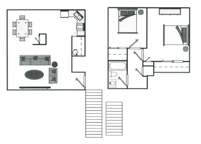 2x1 townhouse floor plan image