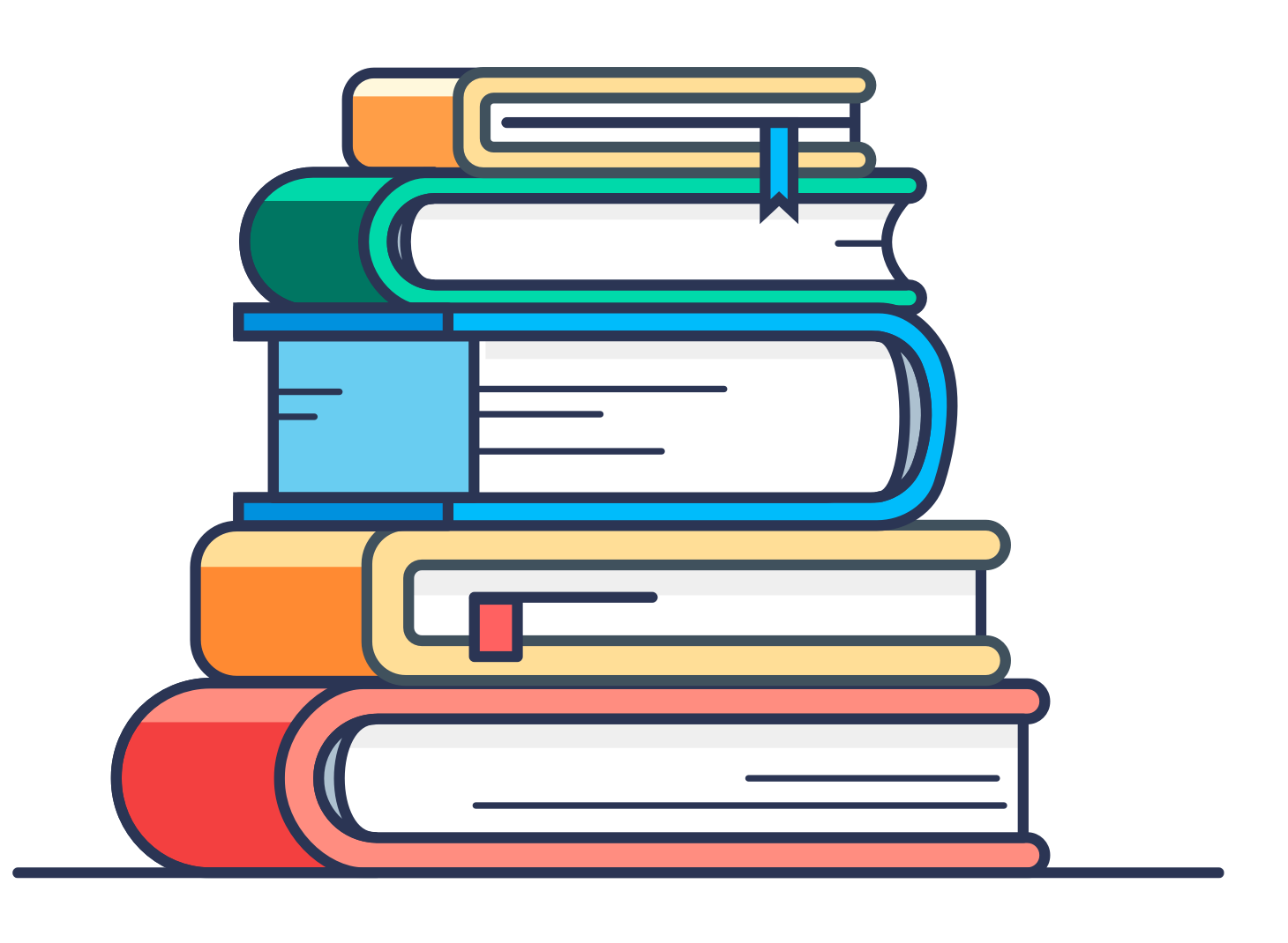 books stacked