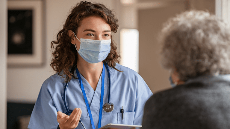 nurse with patient