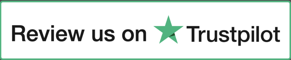 Banner reading “Review us on Trustpilot” with the green Trustpilot star logo.