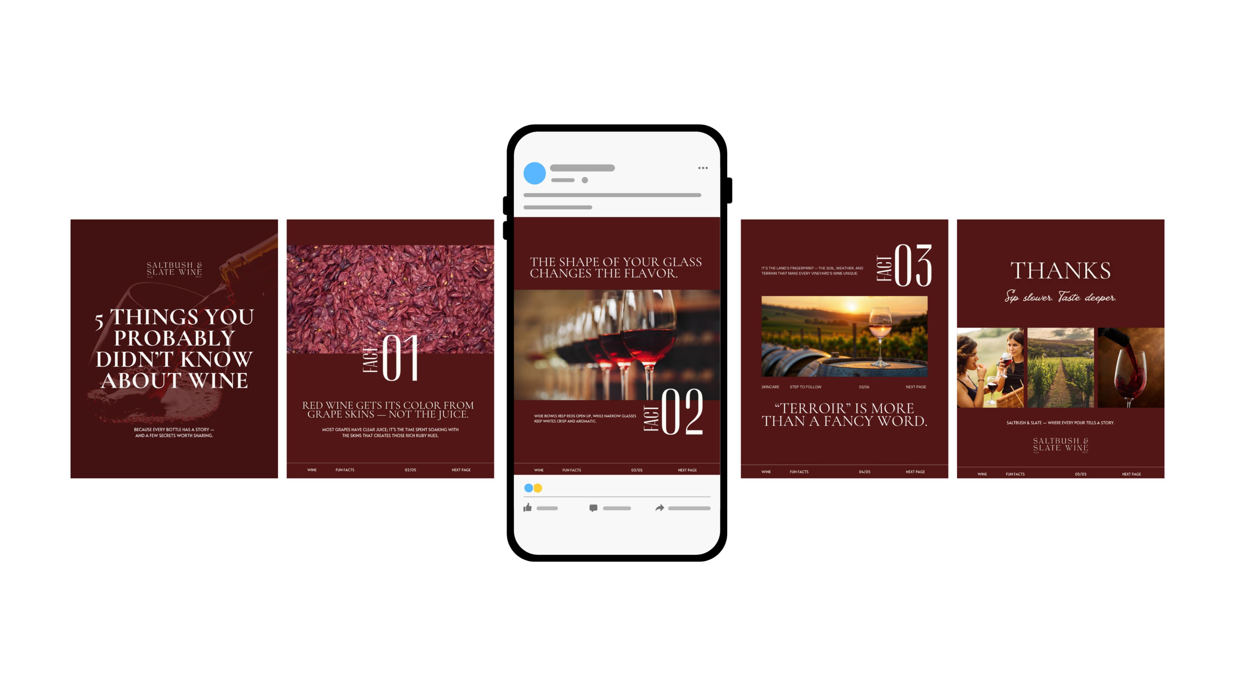 Saltbush and Slate social carousel concept