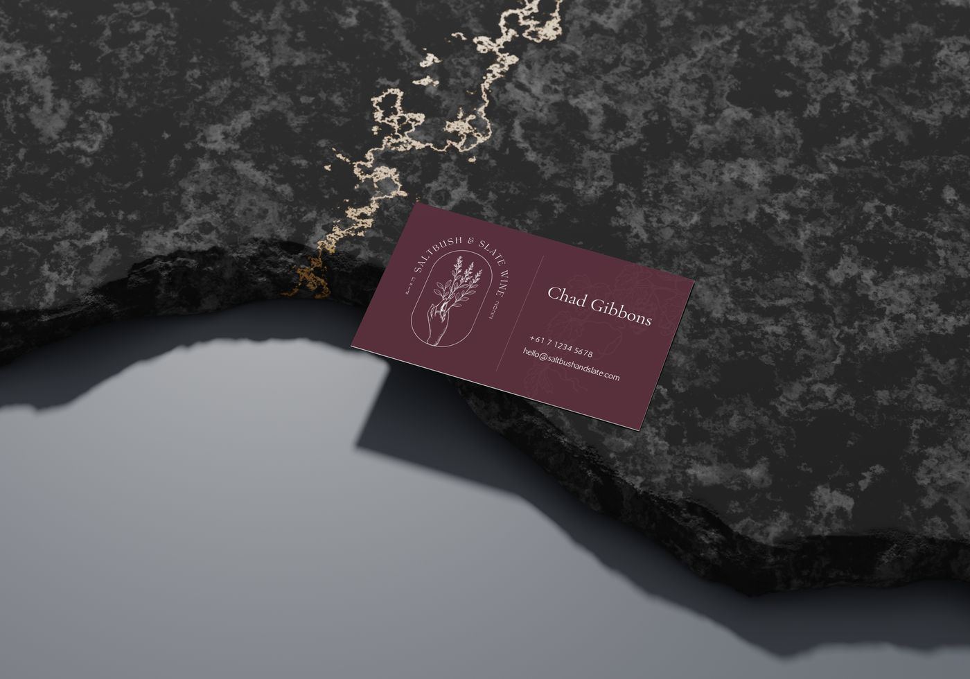 Saltbush and Slate business card concept