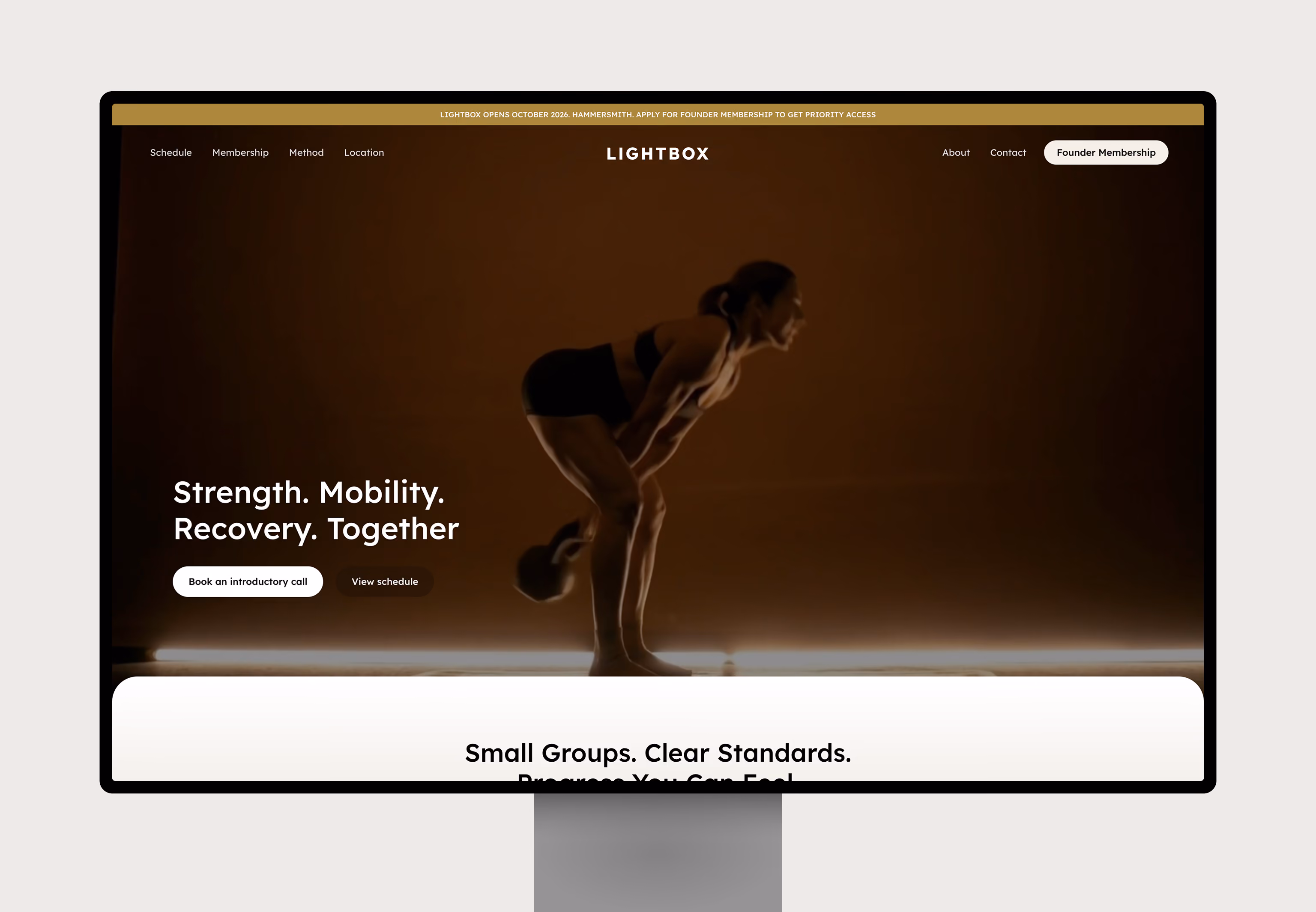 Lightbox Health Club website
