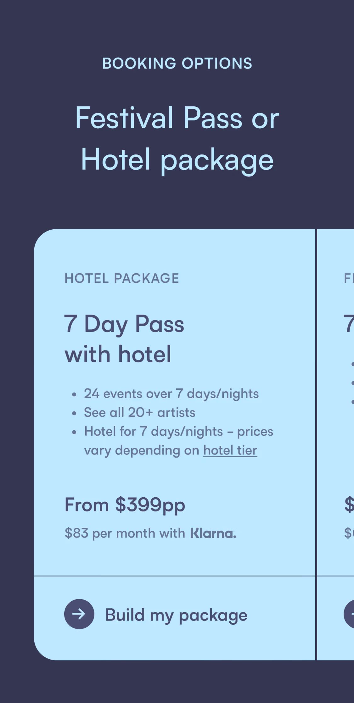 Pollen landing page UI