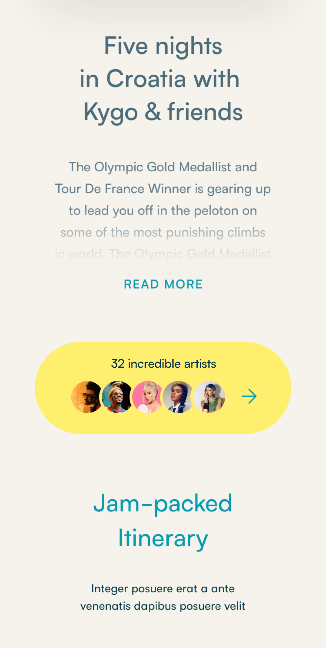Pollen landing page UI