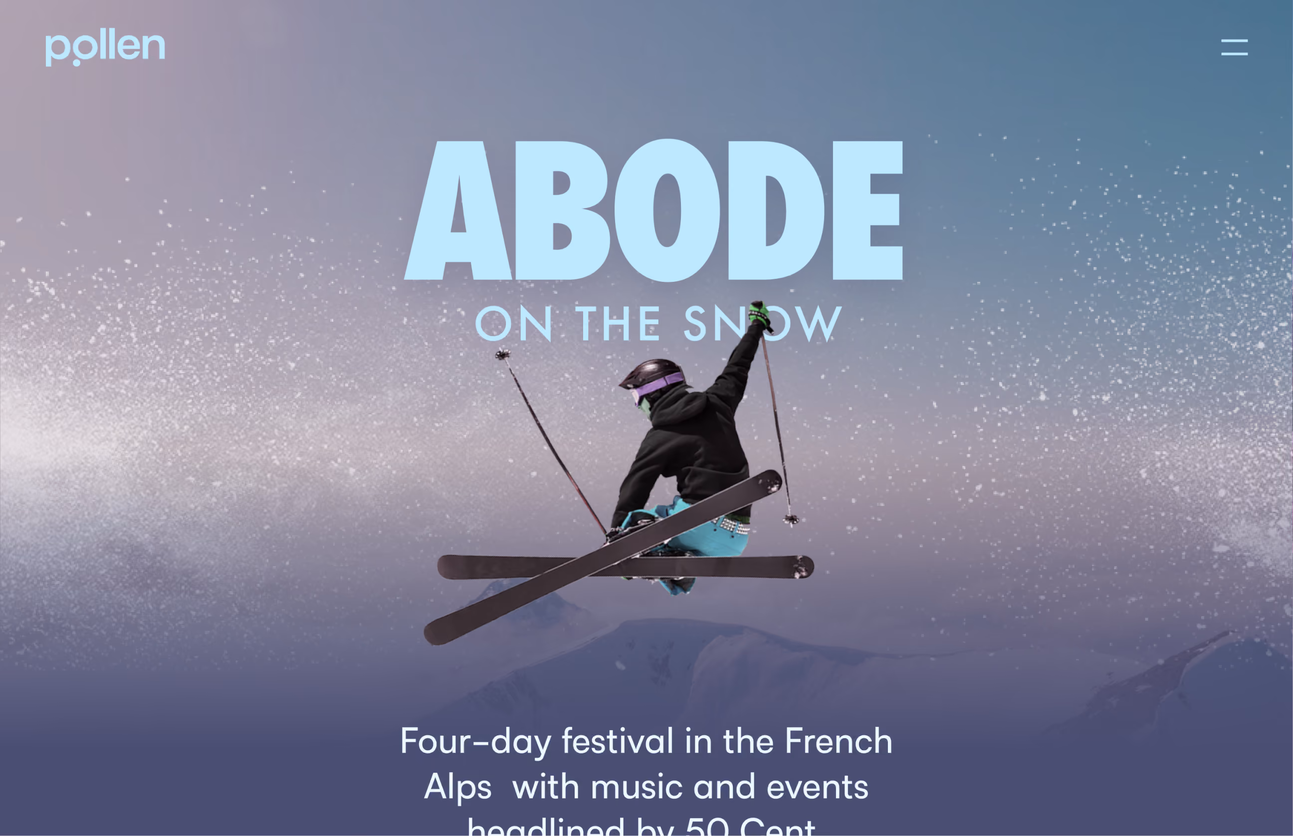 Abode homepage design