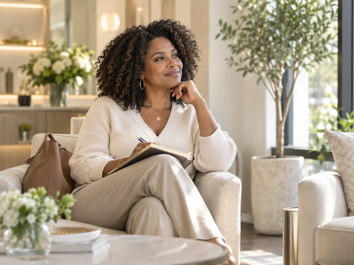 A client preparing for a personalized wellness consultation