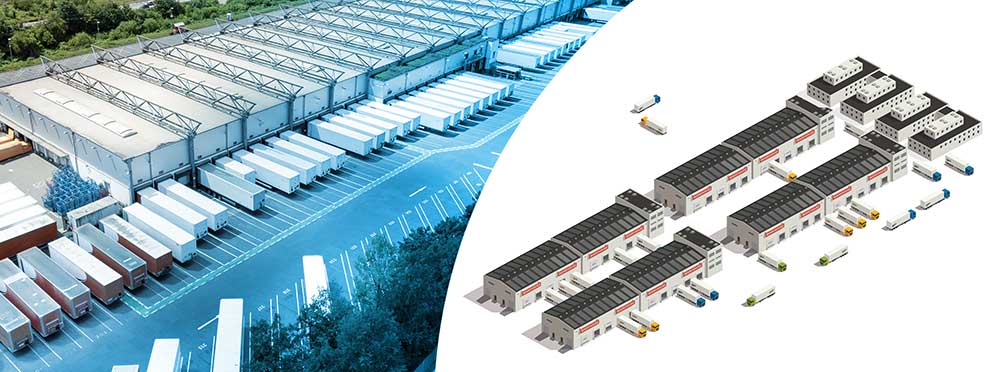 illustration of a warehouse