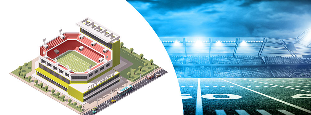 illustration of a football stadium