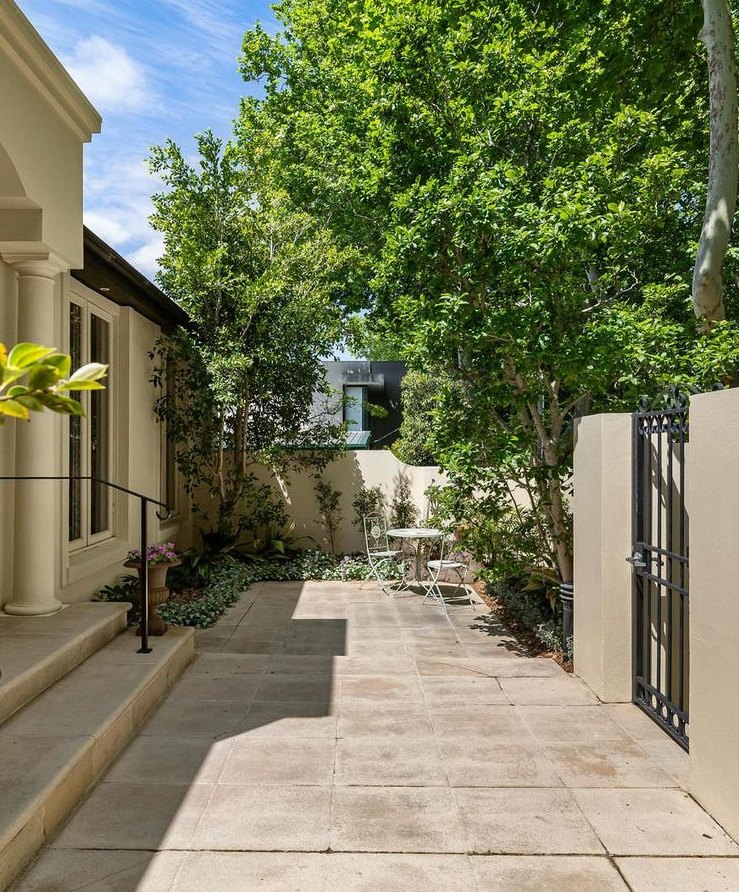Side entrance of the Malvern home