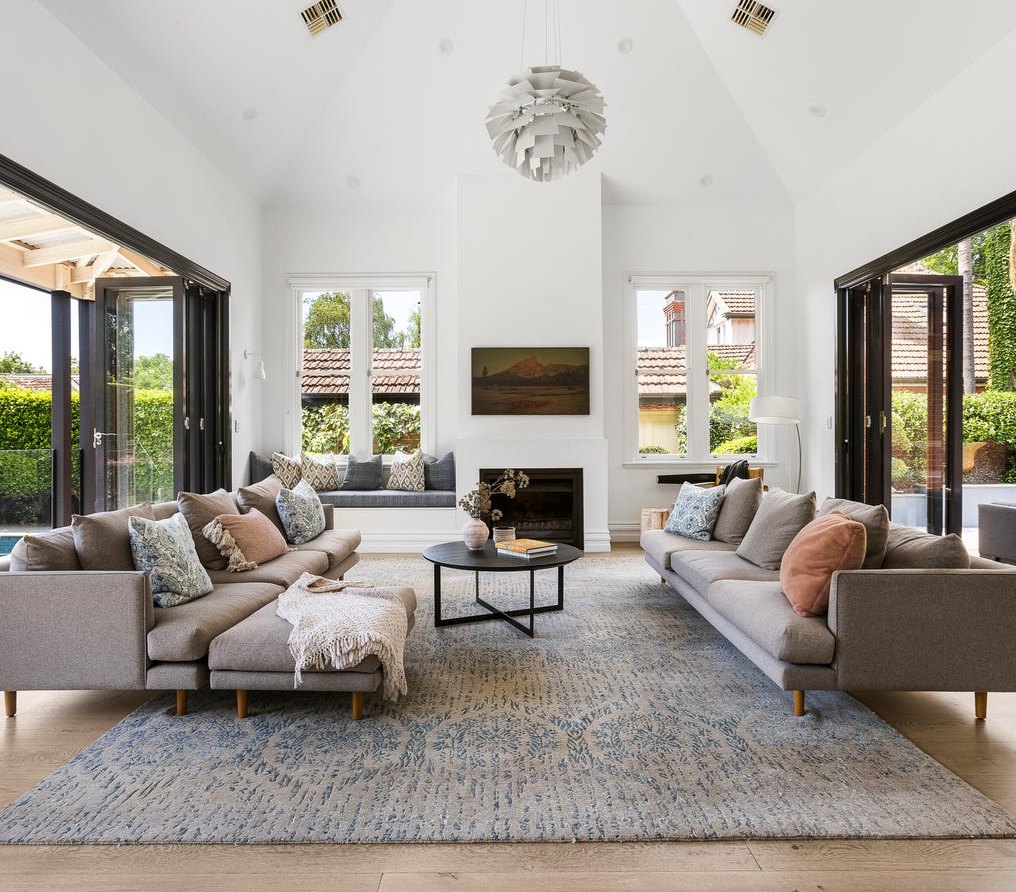 Living room of the Malvern East home
