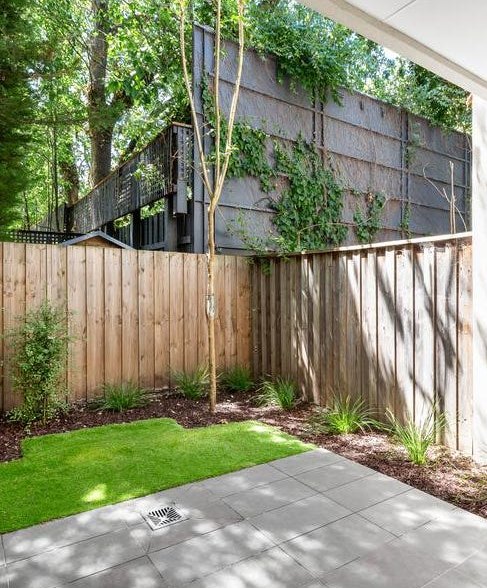 Courtyard of the Malvern townhouse