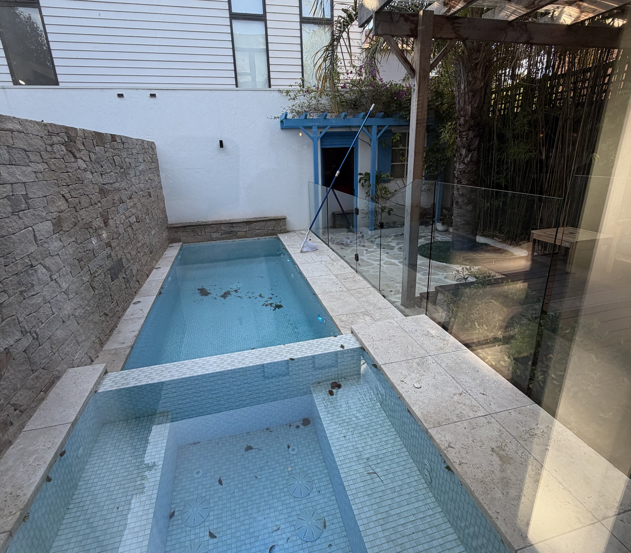 Plunge pool at the Elwood home