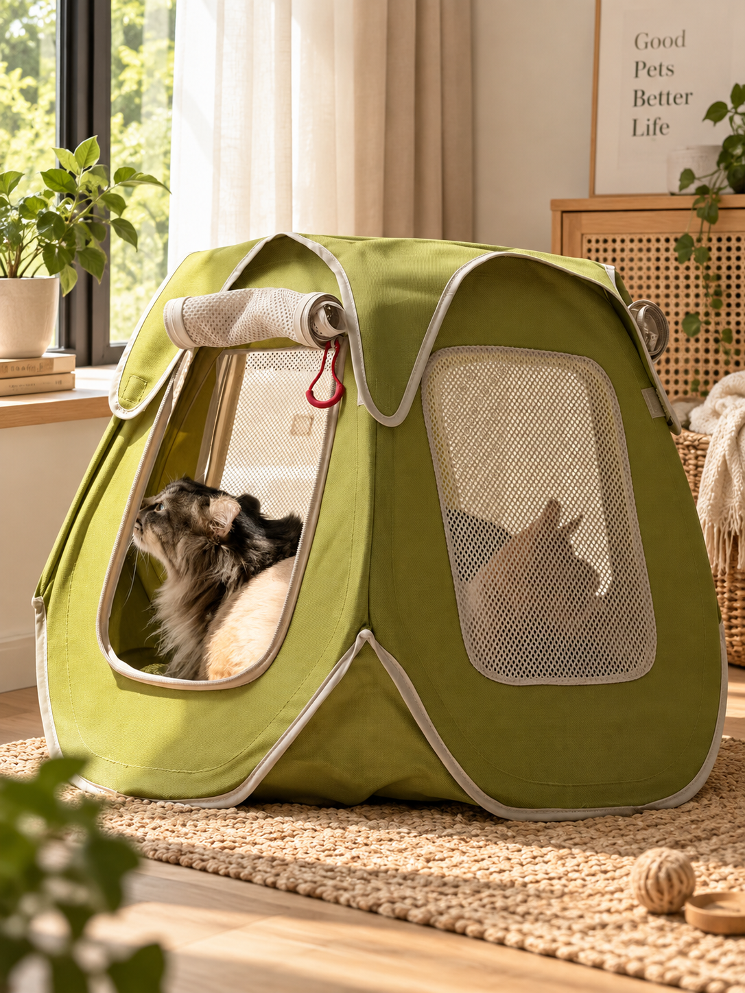 Olive Tent Pet Bed