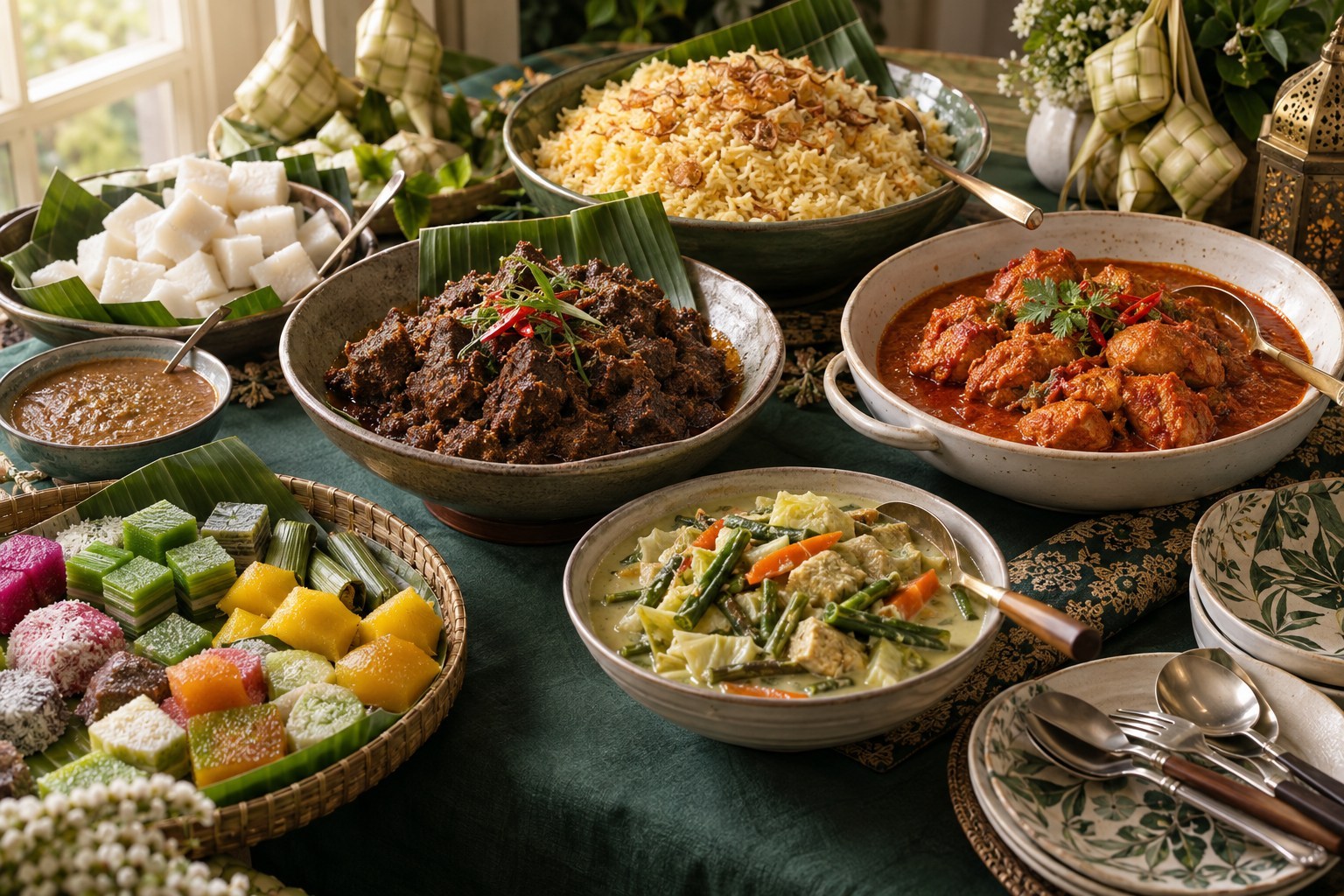 Illustrative Raya Open House buffet concept