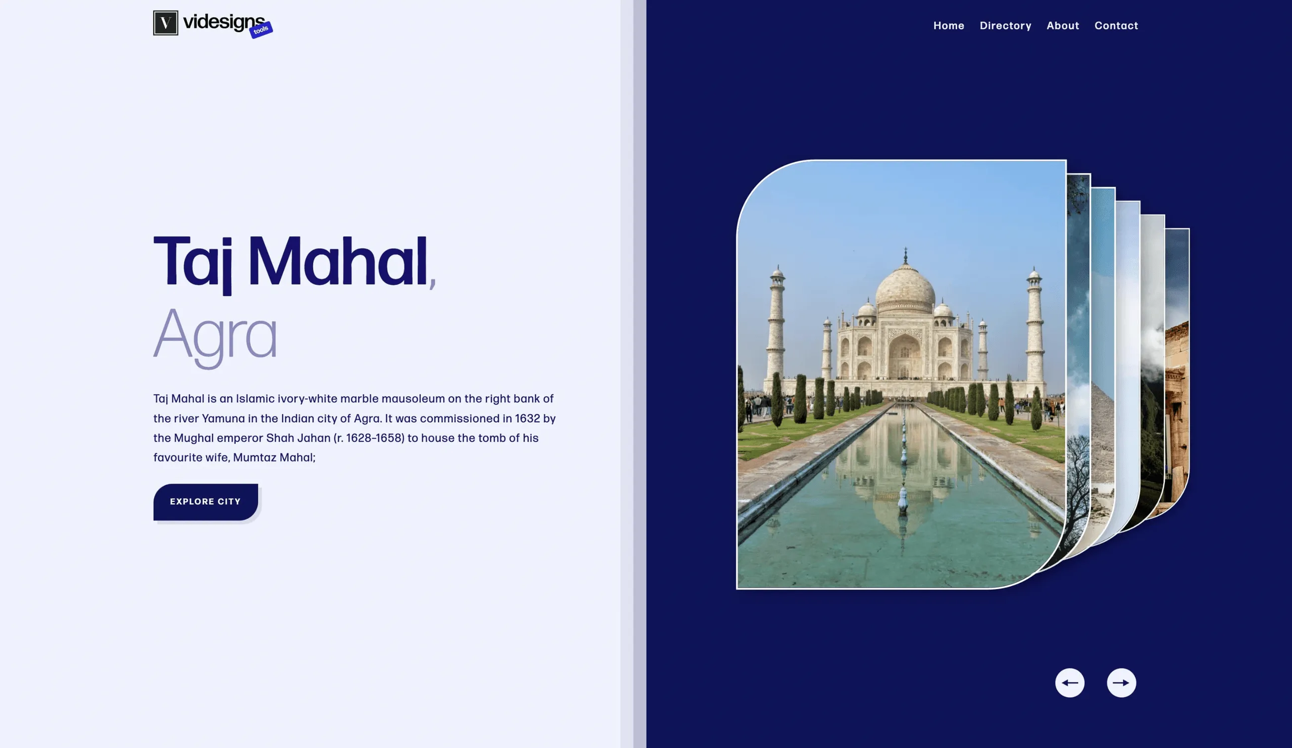 Portfolio landing screen image