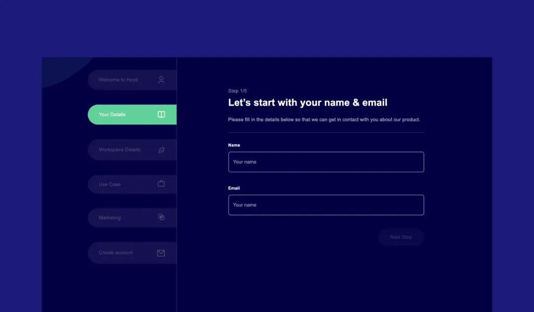 Portfolio landing screen image