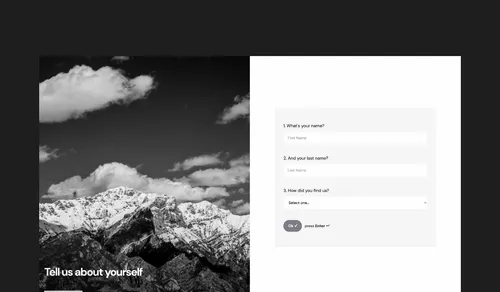 Portfolio landing screen image