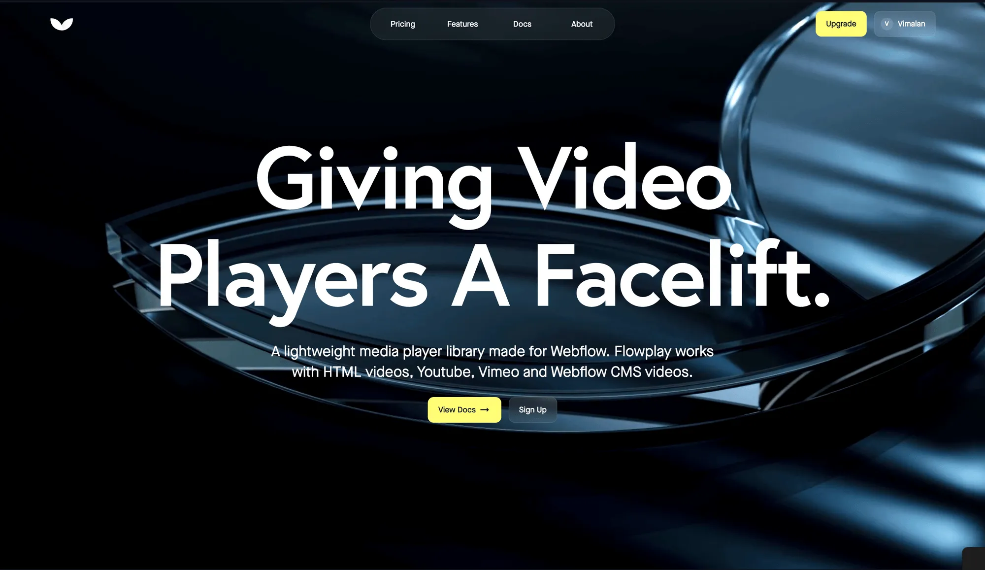 Portfolio landing screen image