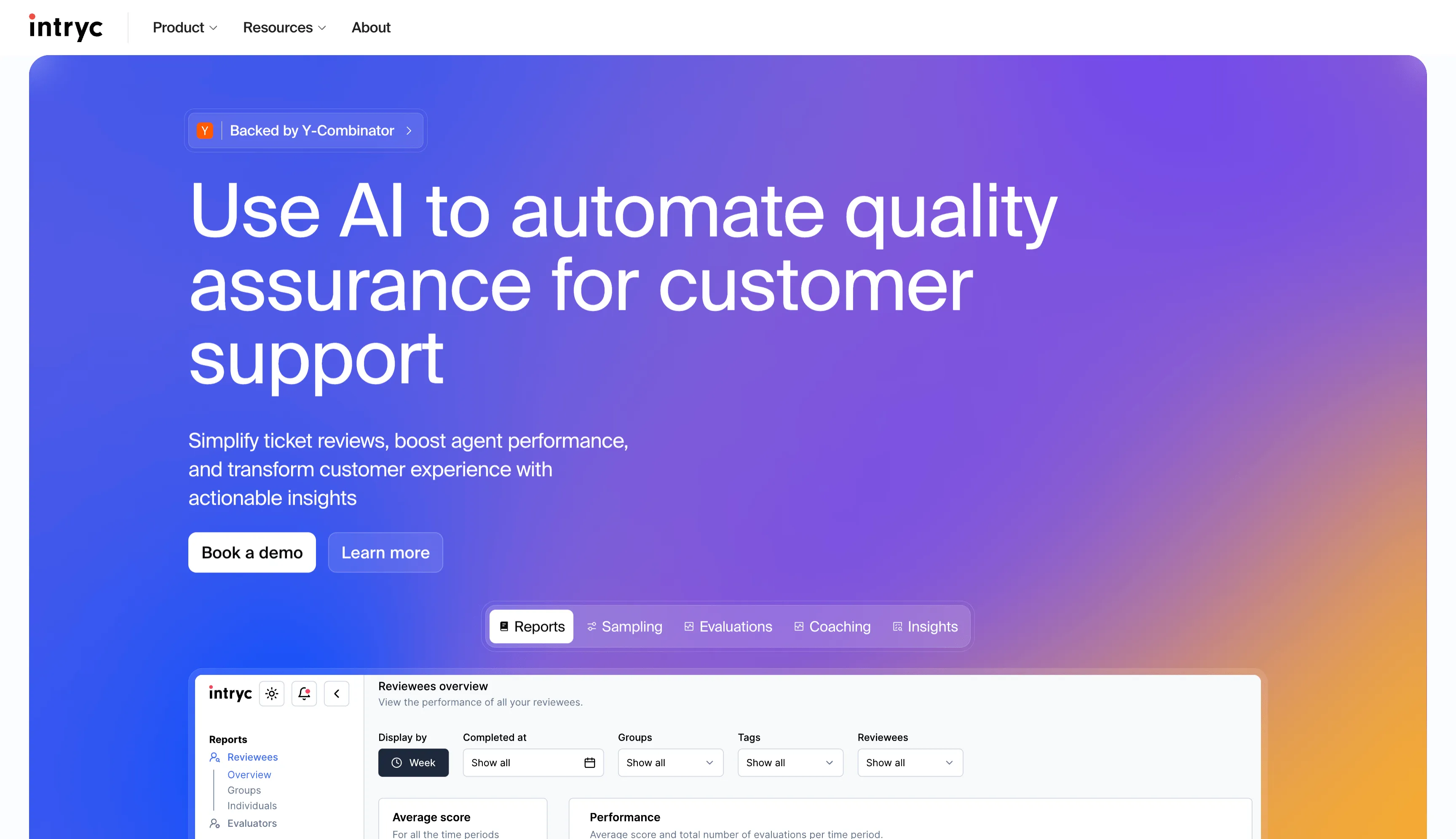 Portfolio landing screen image