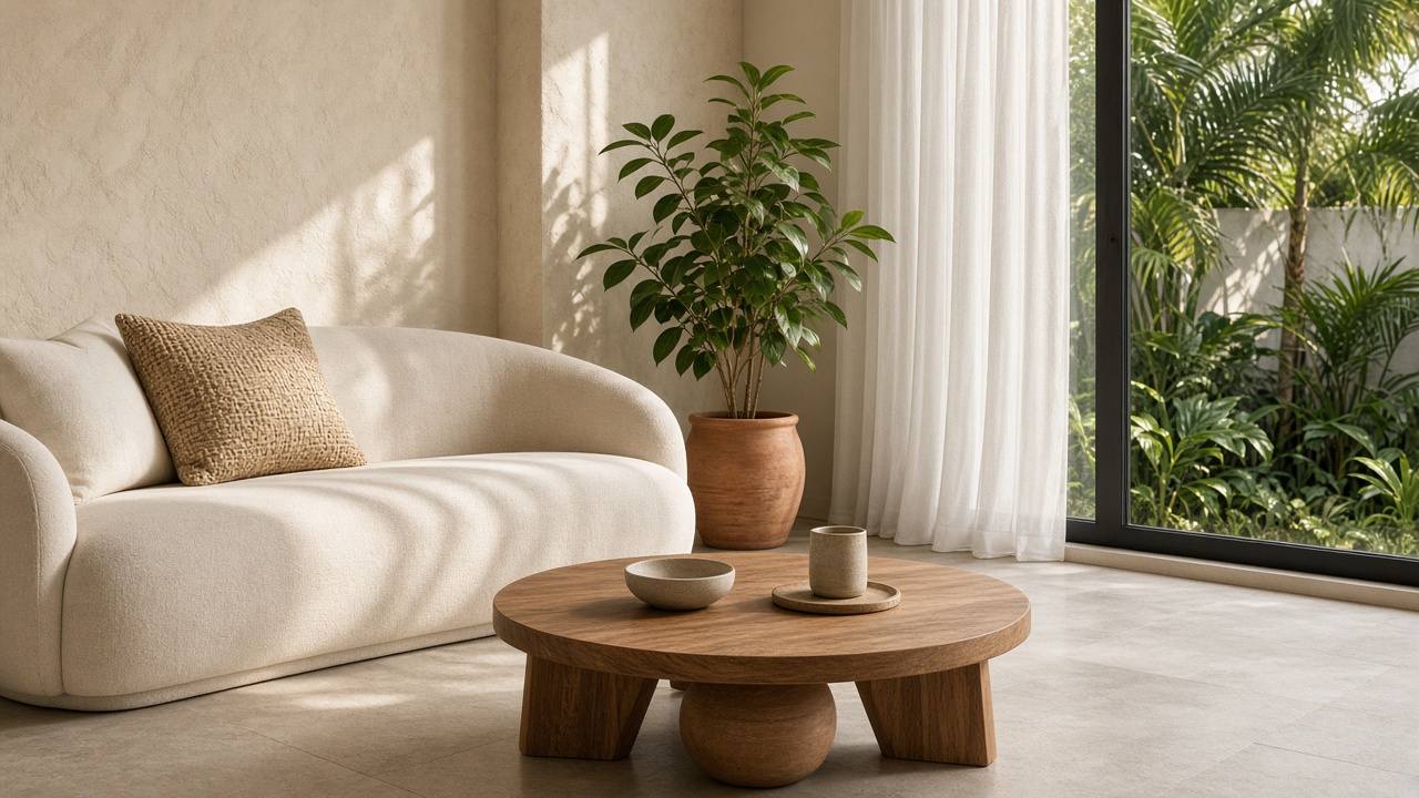 Renters how-it-works step 3 — calm home-match tropical modernism still