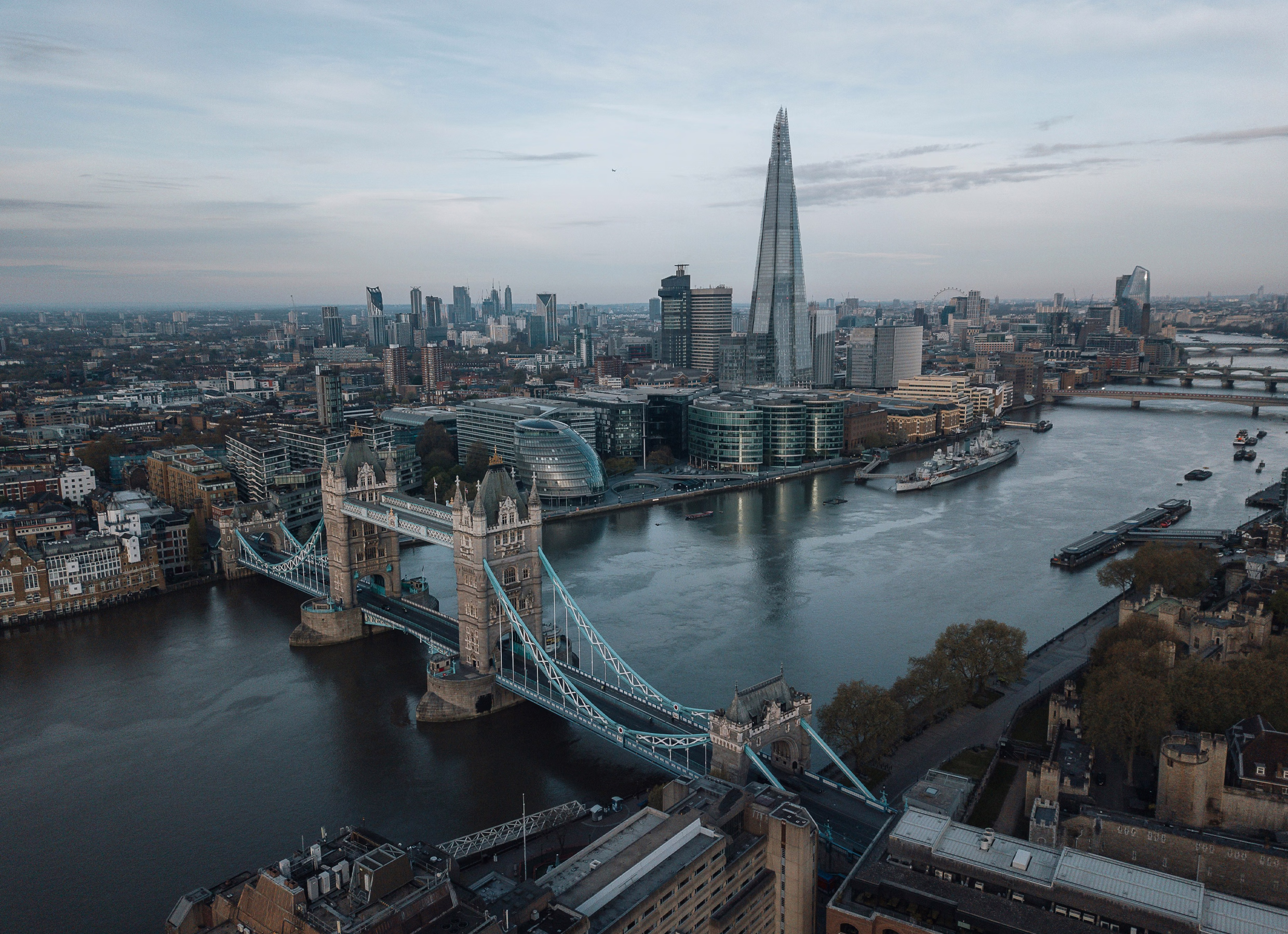 Aerial view of London