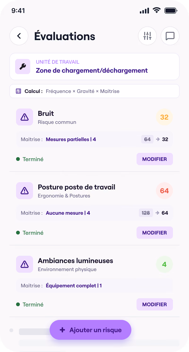 Le DUERP dans l'application Deemply