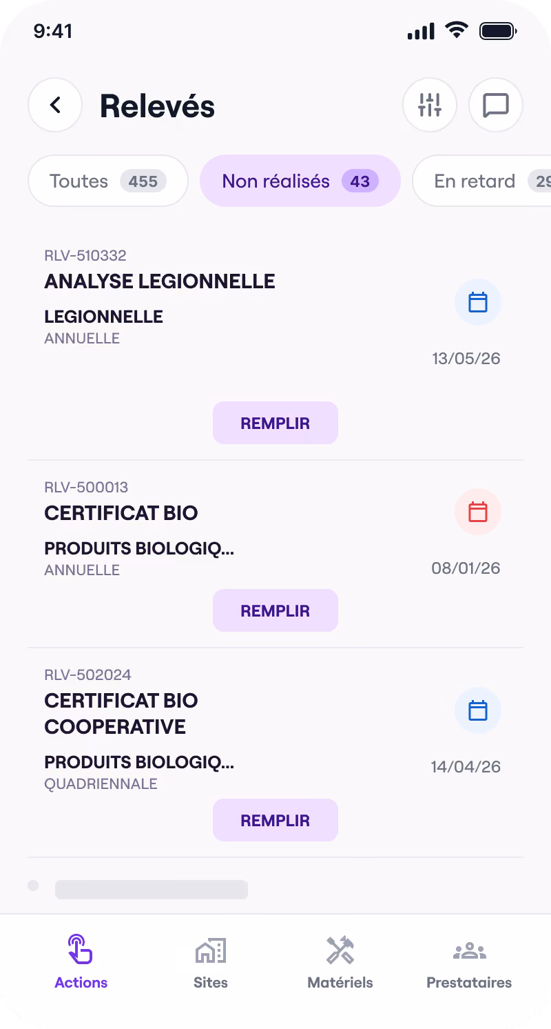 Le carnet sanitaire dans l'application Deemply