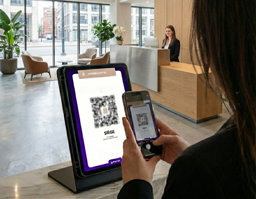 Un accueil modernisé et fluide avec un registre visiteur digital