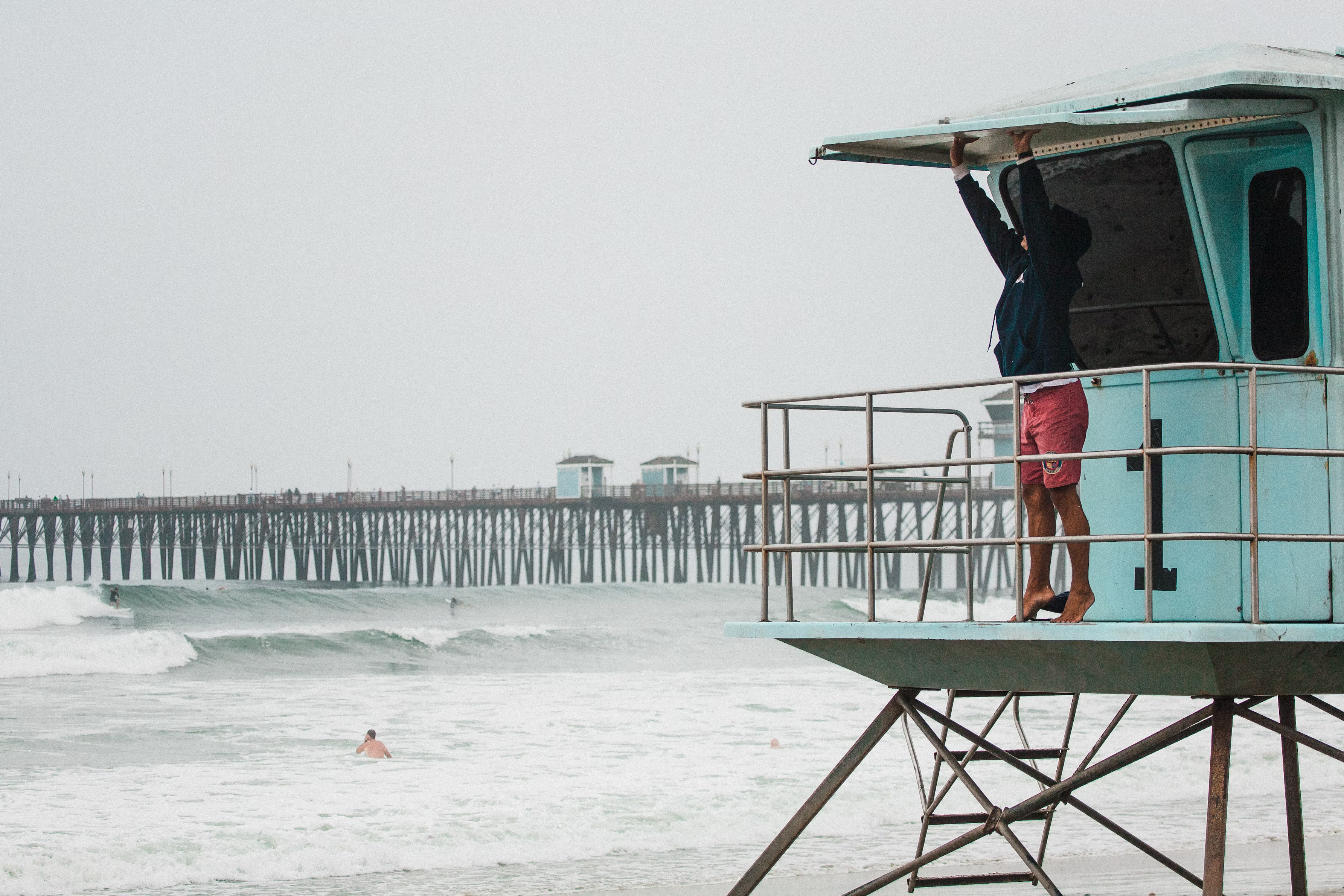 Lifeguard chair overlooking the water, representing the Integrator's leadership perspective