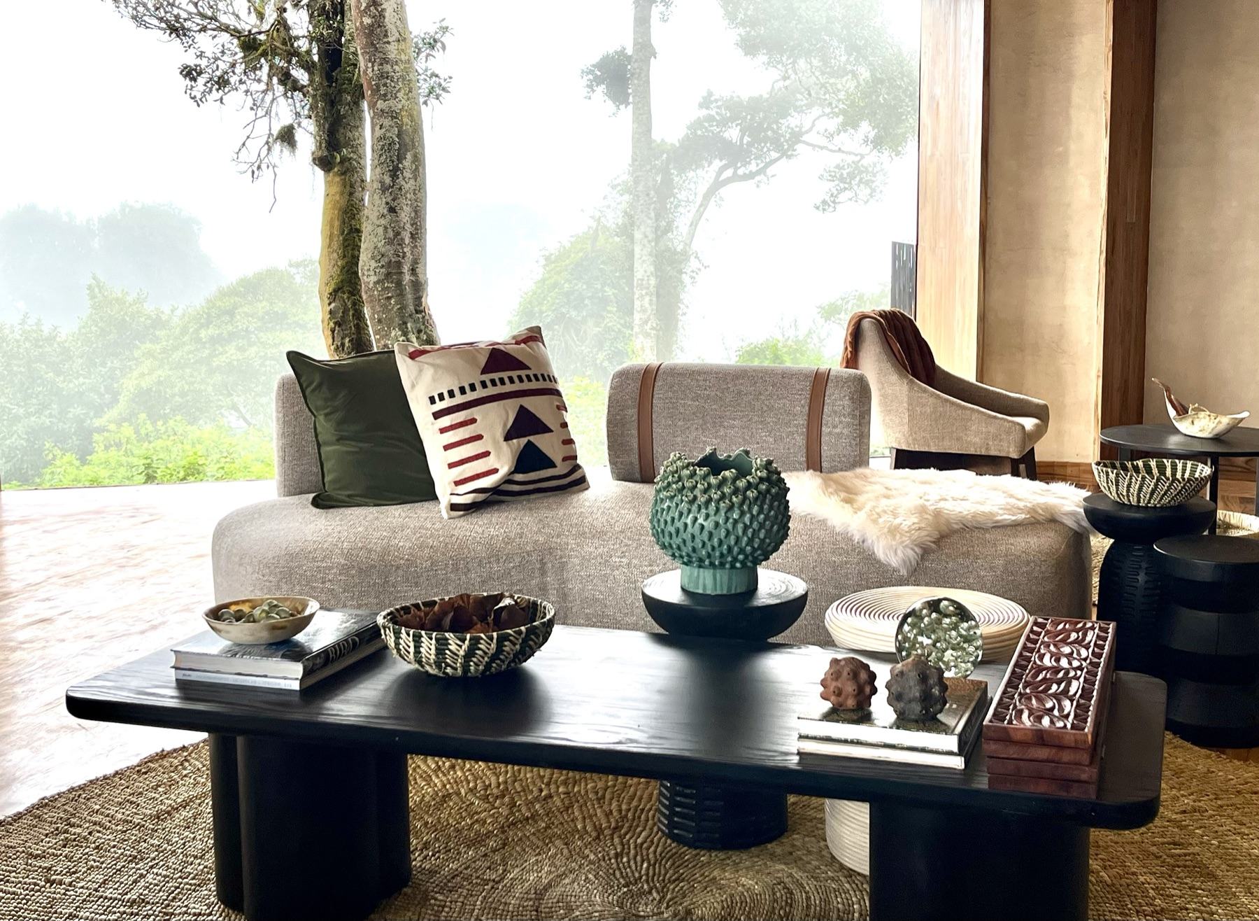 Osonjoi lounge with forest views, Ngorongoro Crater