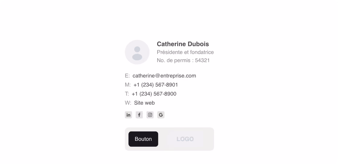 Modèle de signature courriel Immobilier