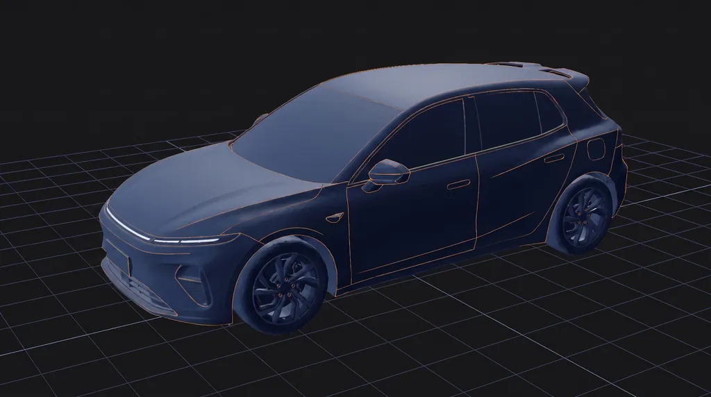 GeometryAI free-edge detection highlighting gaps and open boundaries in the raw CAD