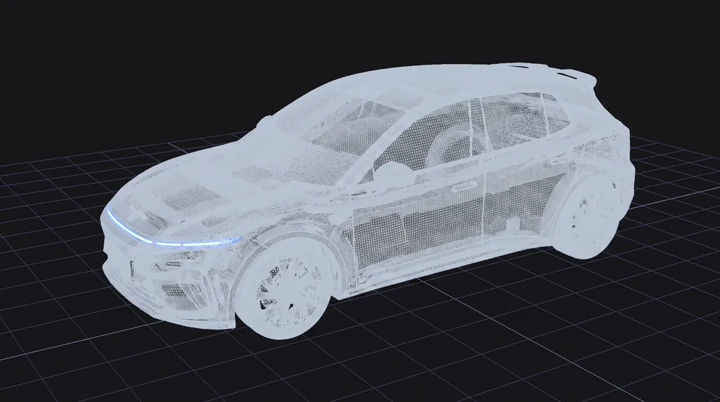 Solver-ready surface mesh generated automatically by GeometryAI
