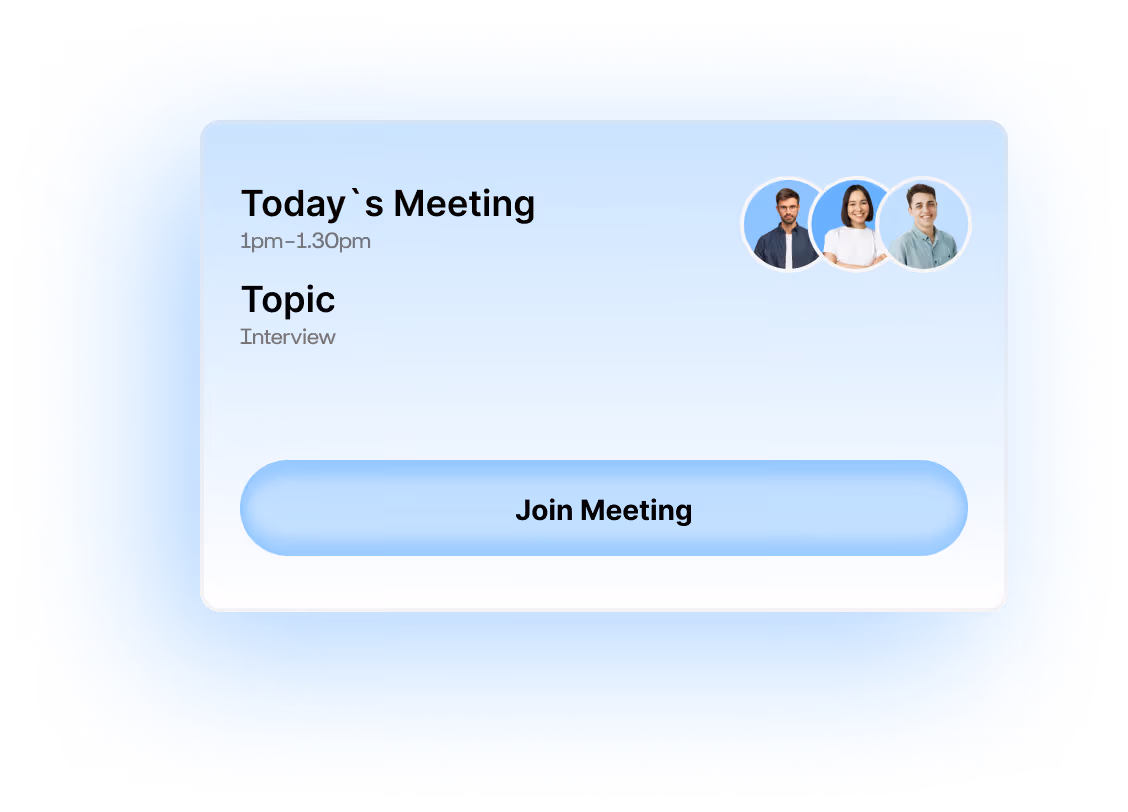 Illustration of a scheduled candidate interview