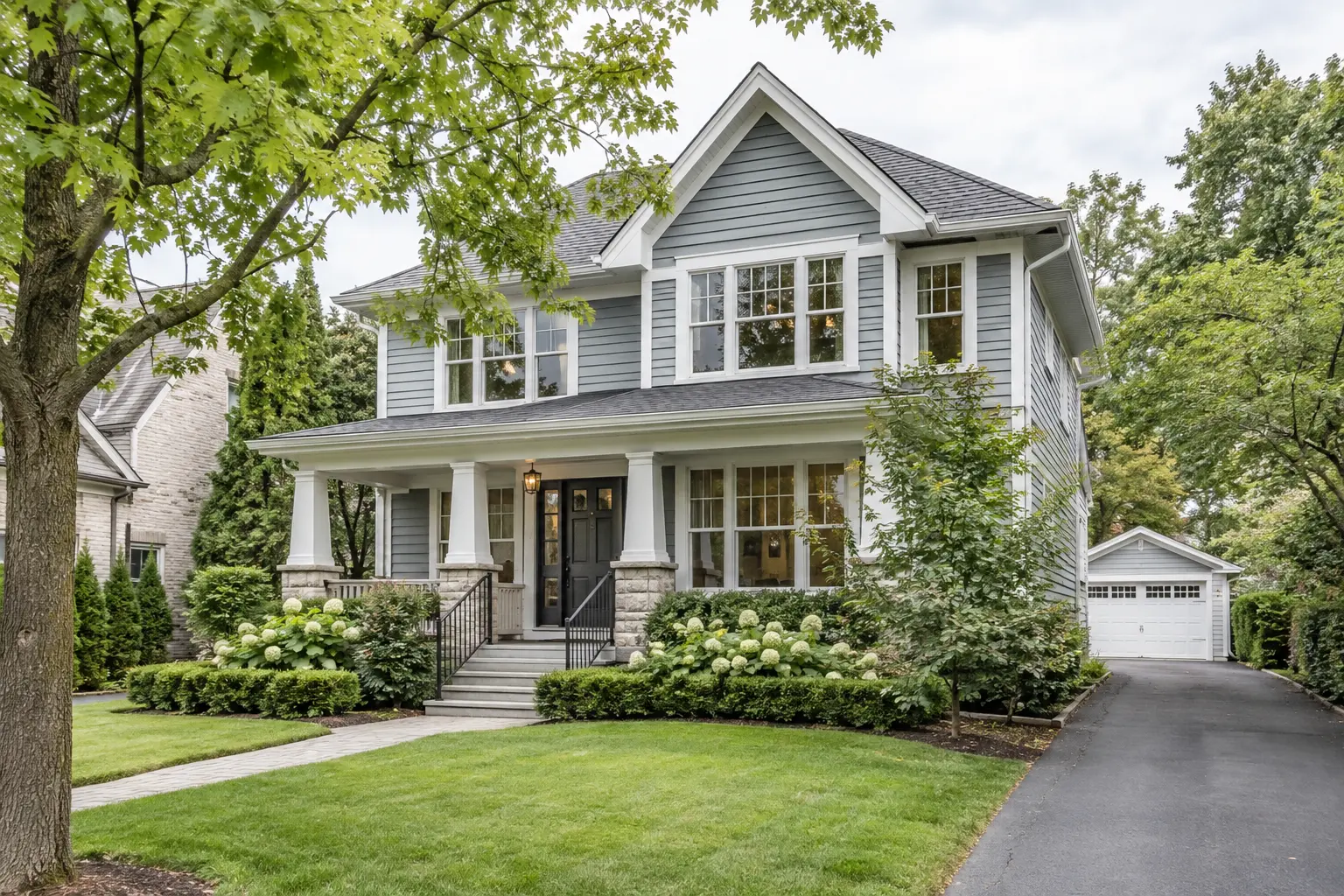 Move-in-ready detached home on a landscaped Hinsdale street