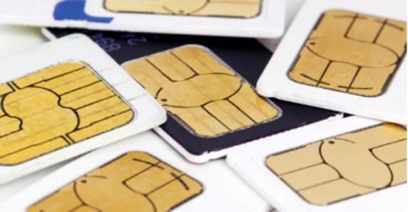 A pile of mobile SIM cards