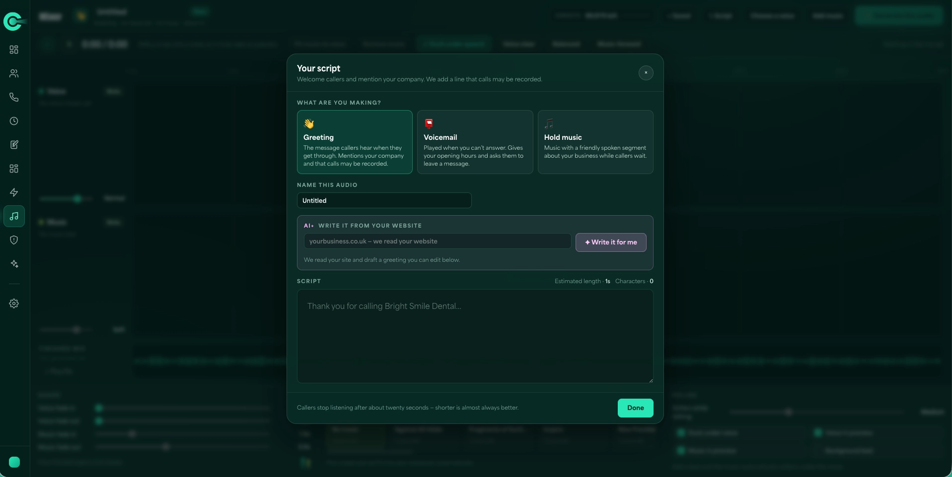 CRE Connect Studio screen