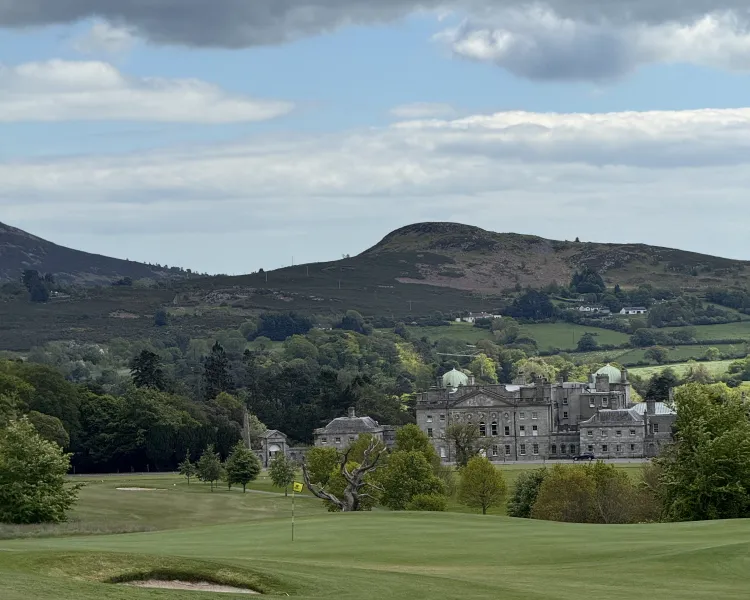 A golf course on a customer day