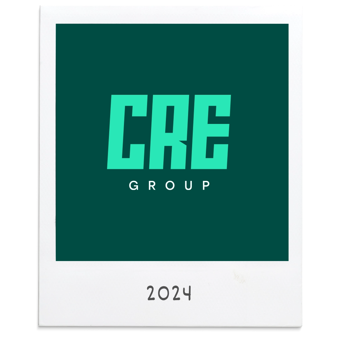 The new CRE Group logo from the 2024 rebrand
