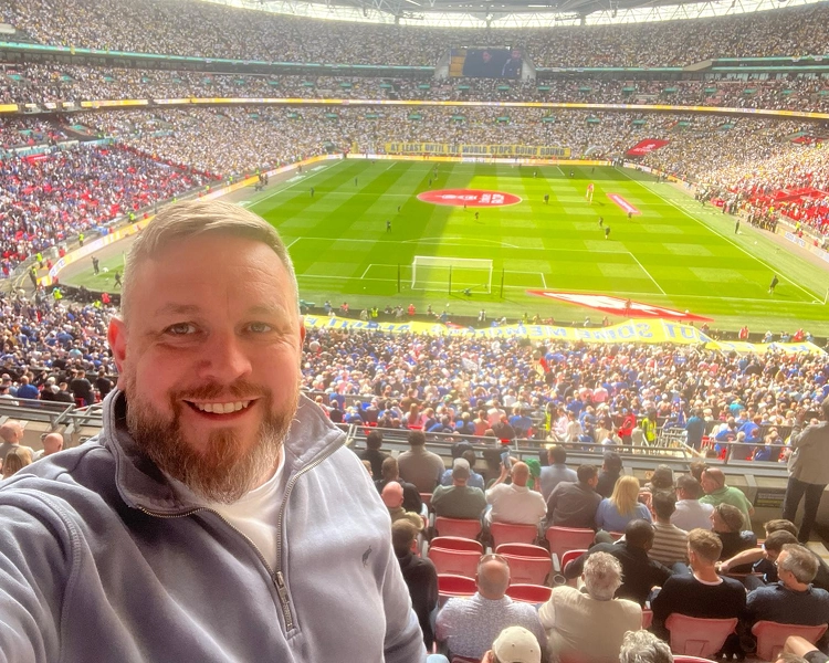 CRE customers at a football match