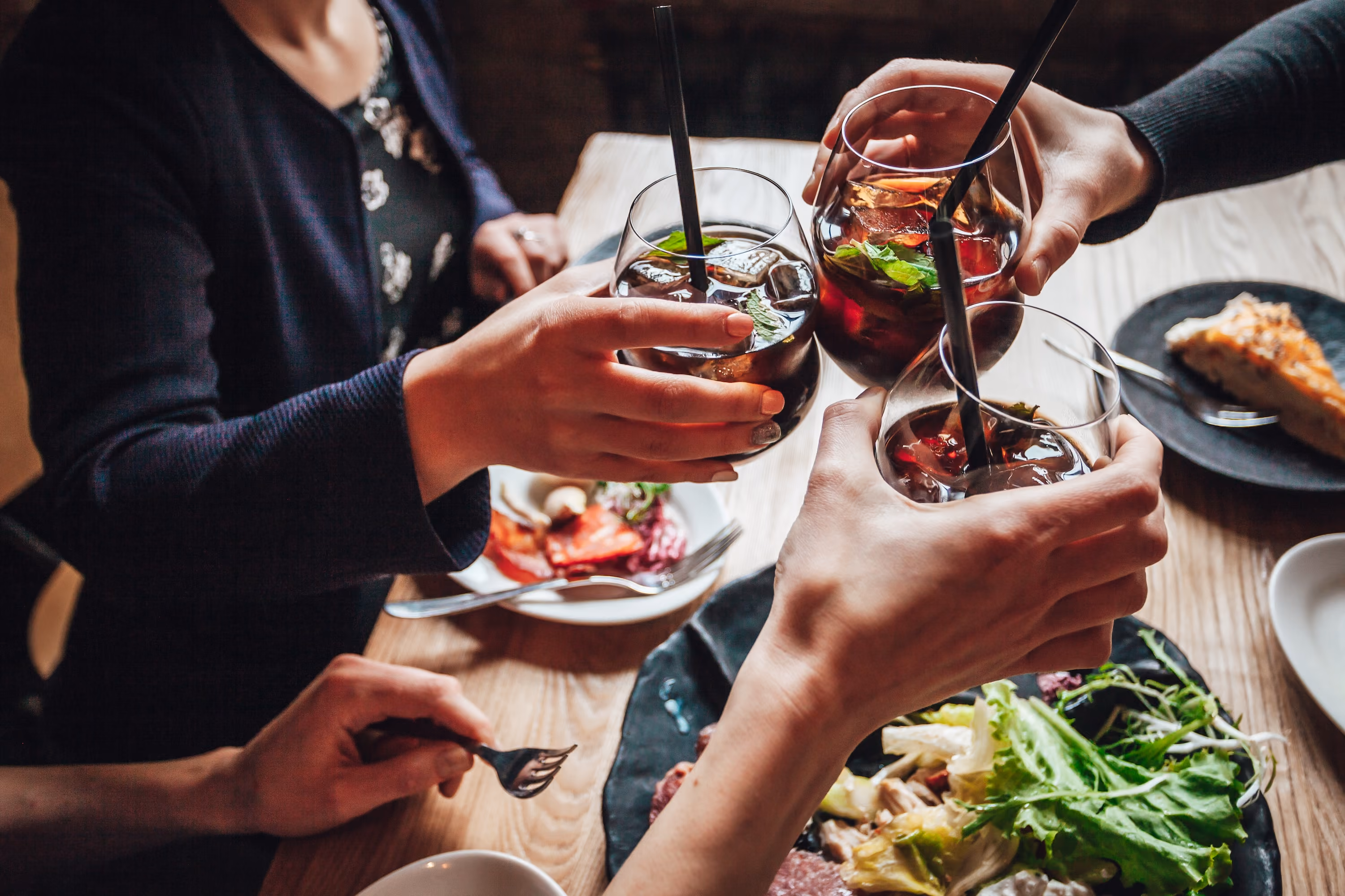 Eating and Drinking Stock Image 