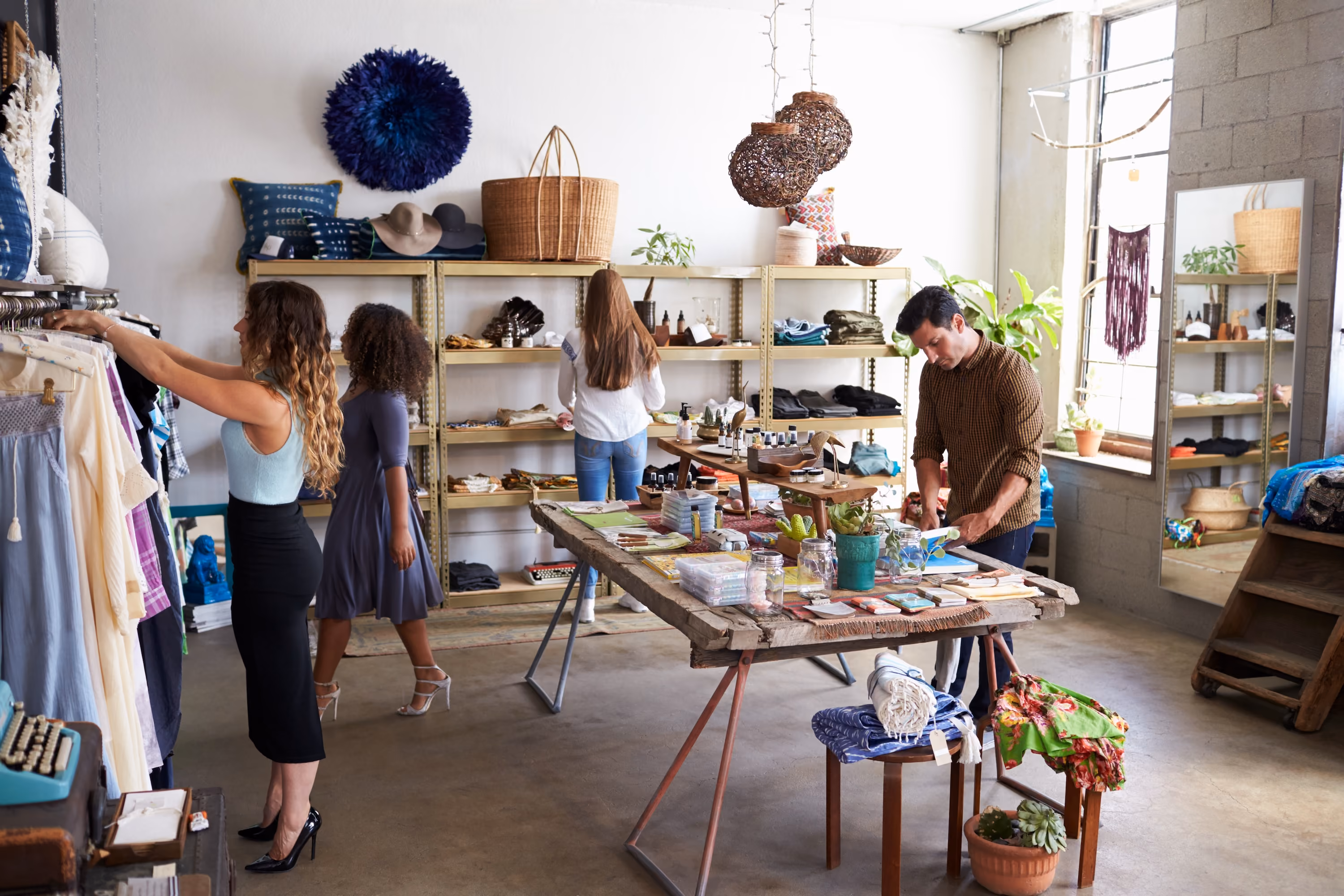 People Shopping Stock Image 