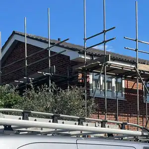 Newly installed tiled roof on residential property