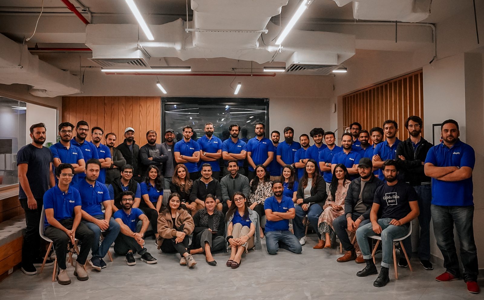 The Burq team together in the office