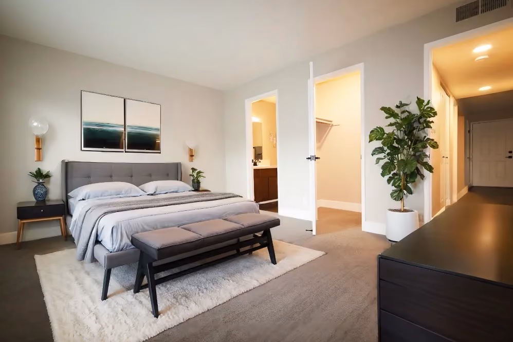 Bedroom with bed and decor