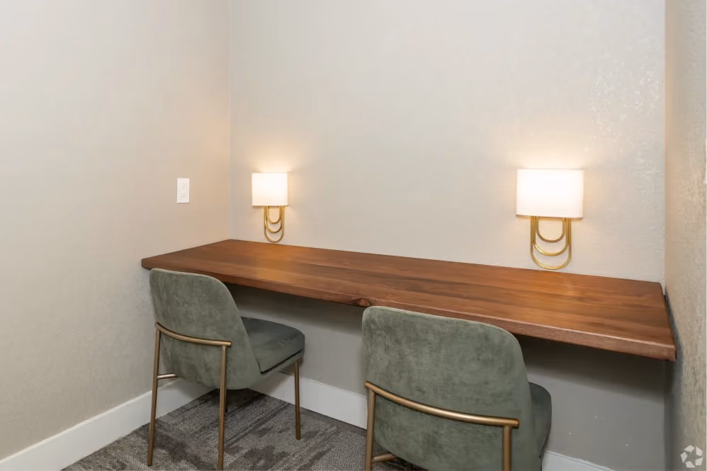 Resident desk and study area