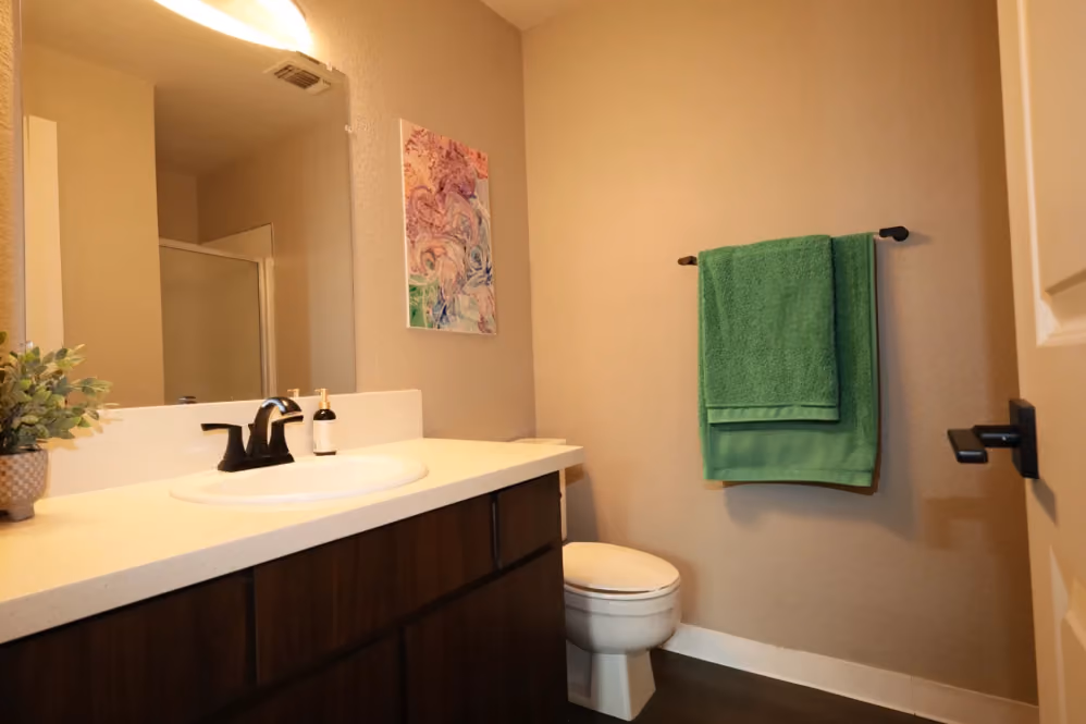 Bathroom with decor