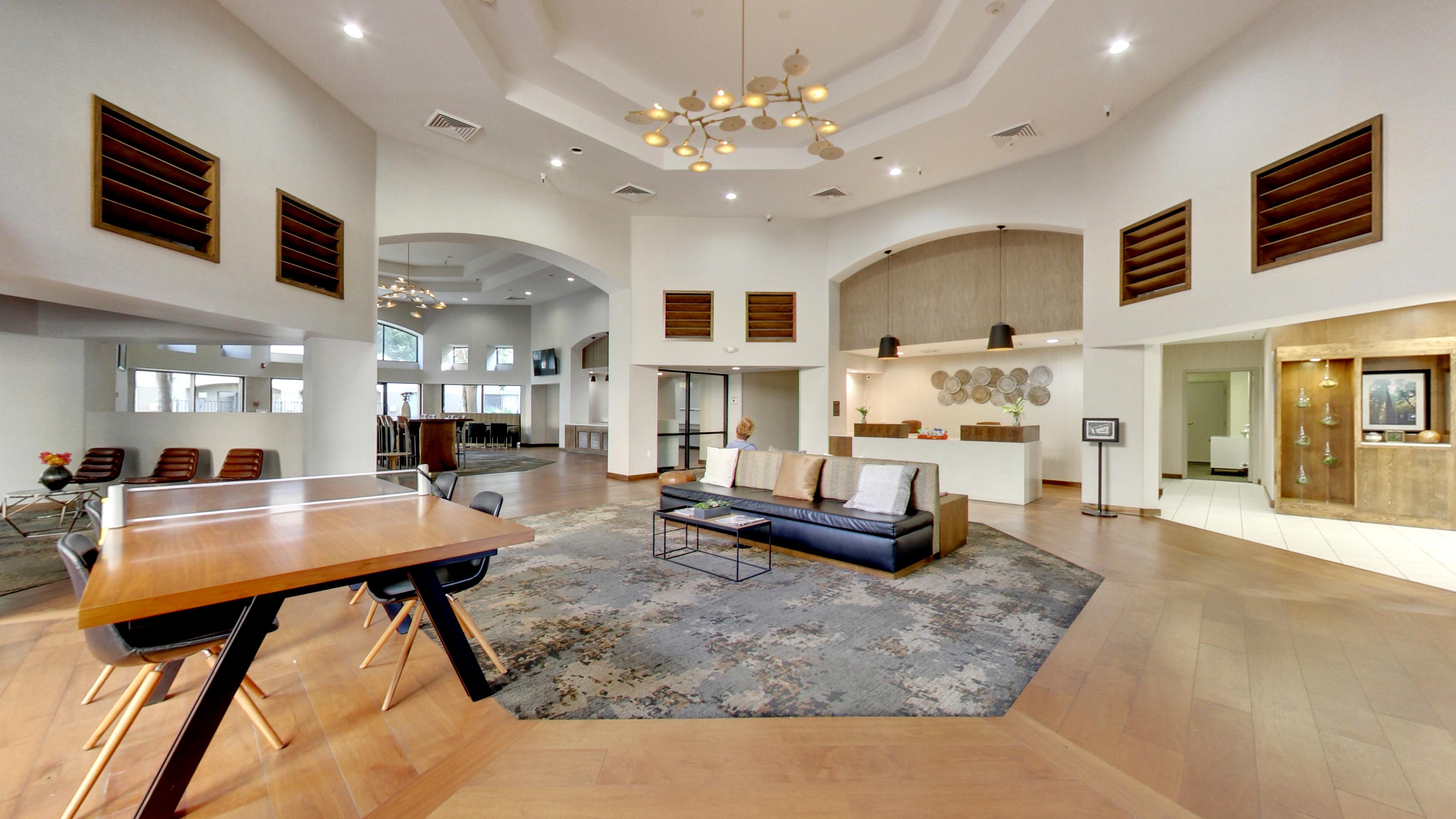 Lobby area with lounge space