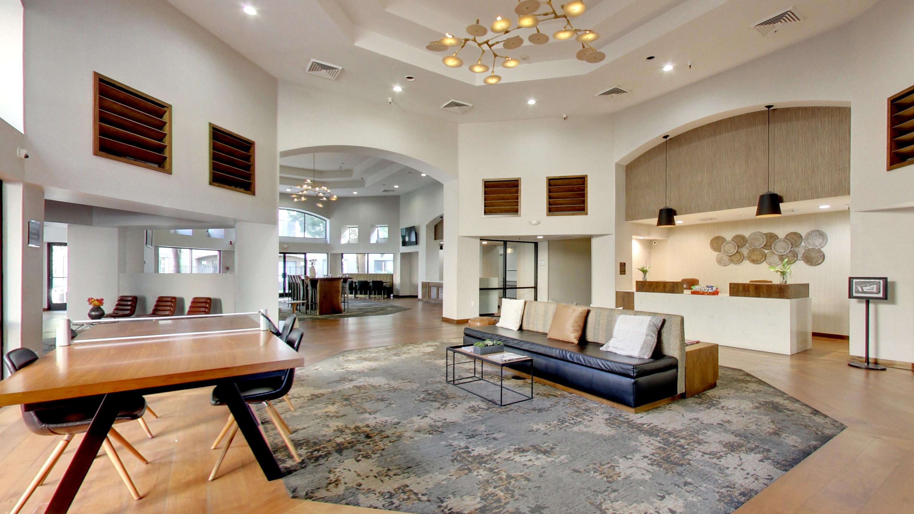 Lounge area in clubhouse